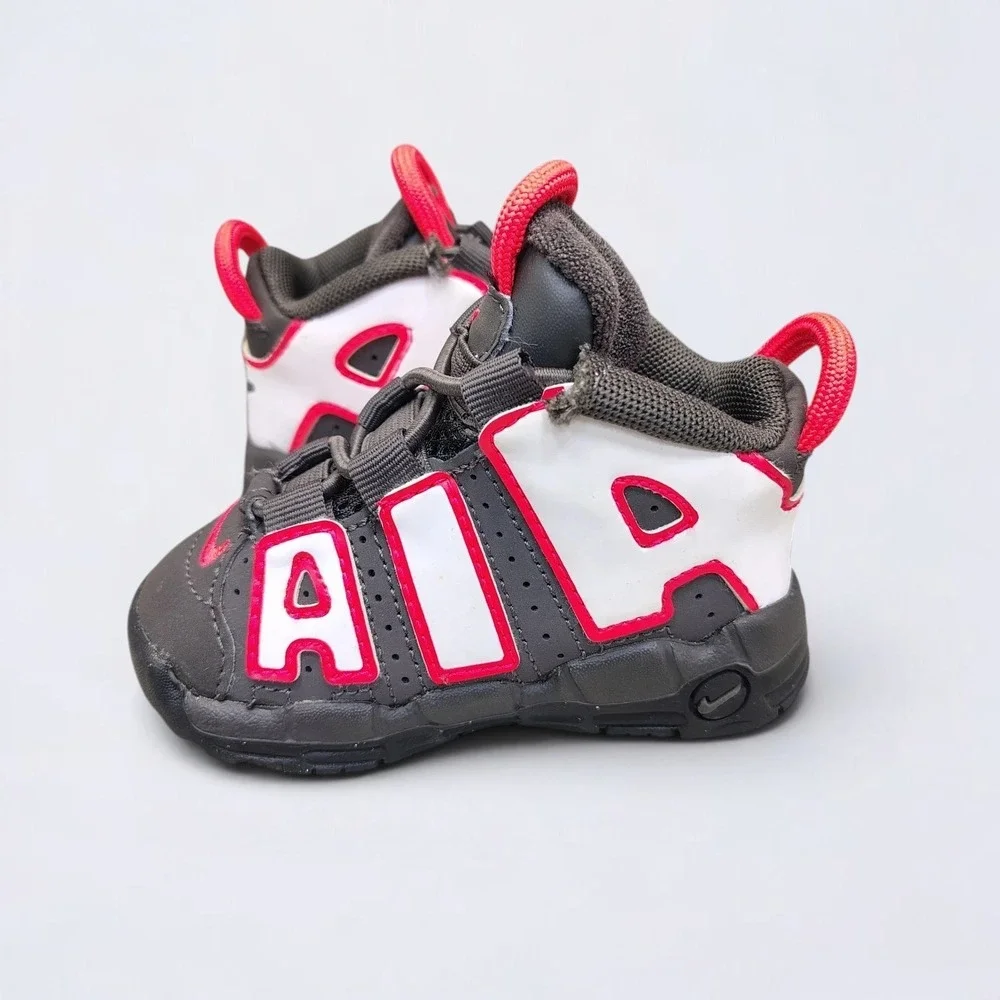 Nike Air More Uptempo Toddler Size 4C Shoes Sneakers Gray Ash White DH9722-200